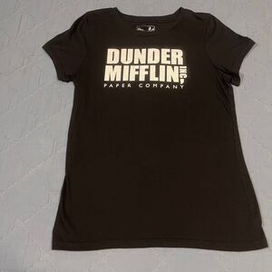 Dunder Mifflin The Office Graphic T-Shirt Black Size Large